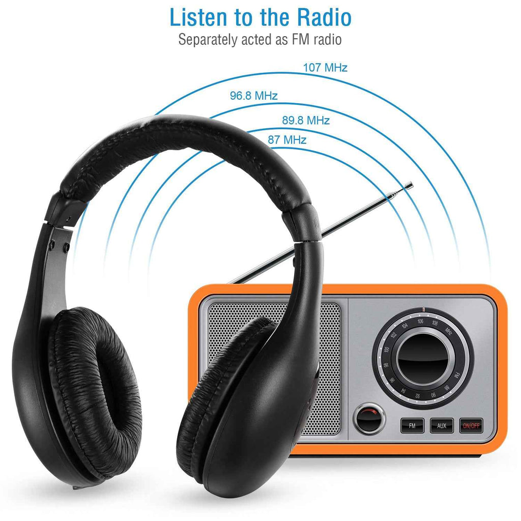 Wireless RF Headphones - Perfect for TV, Radio & More