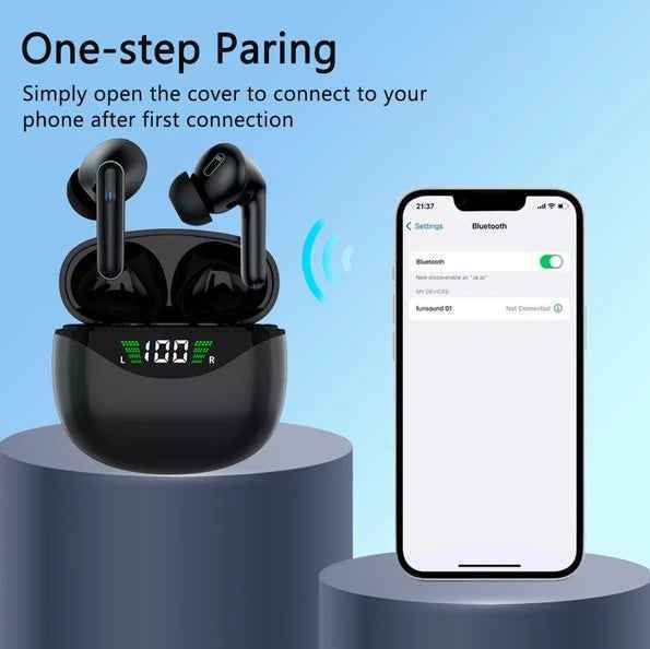 Bluetooth 5.3 Noise Cancelling Waterproof Earbuds – Ultimate Wireless Sound Experience