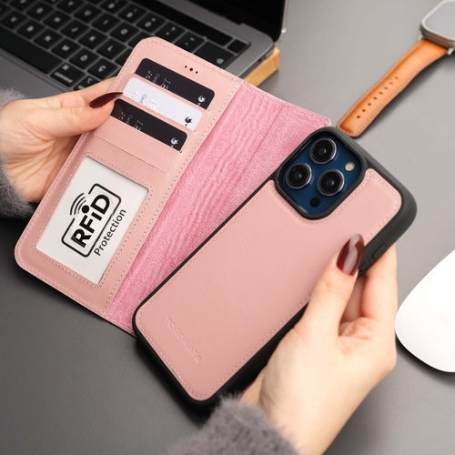 Casper iPhone 16 Pro Wallet Case Leather MagSafe - Pink - GoSavvyNow