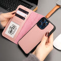 Casper iPhone 16 Pro Wallet Case Leather MagSafe - Pink - GoSavvyNow