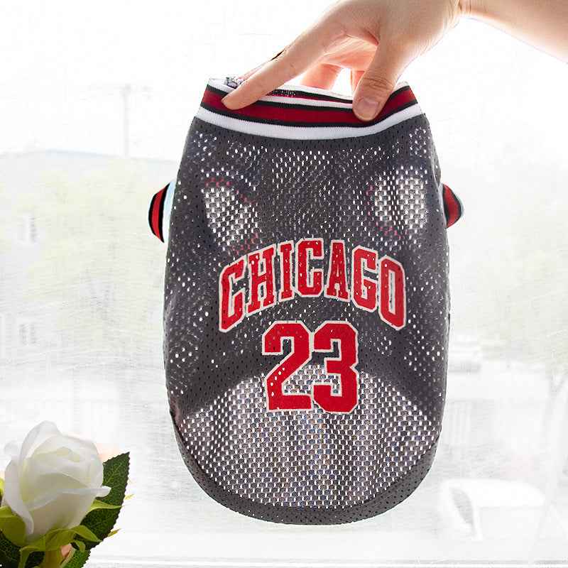 Dog Basketball Jersey - Summerwear for Active Pets