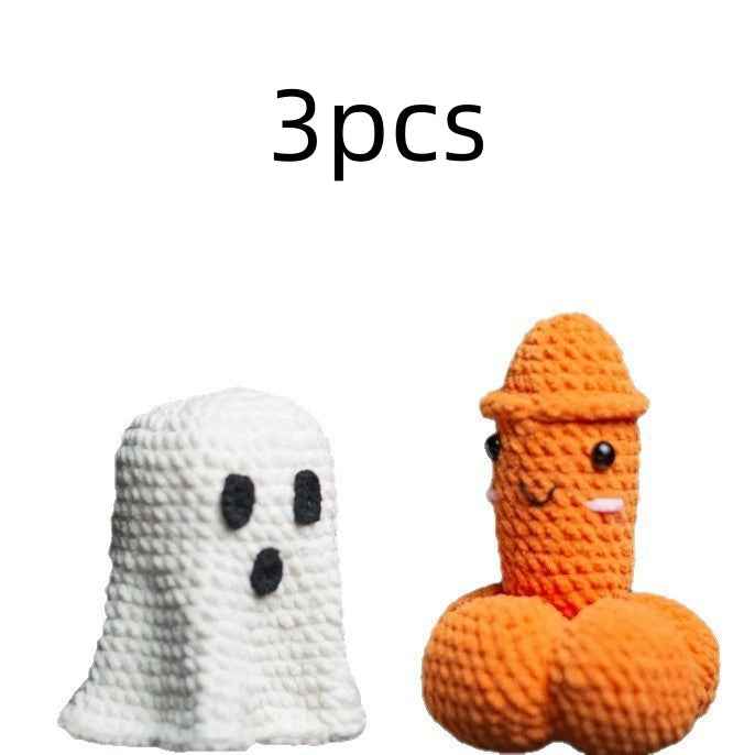 Crocheted Pumpkin & Ghost Ornaments – Handmade