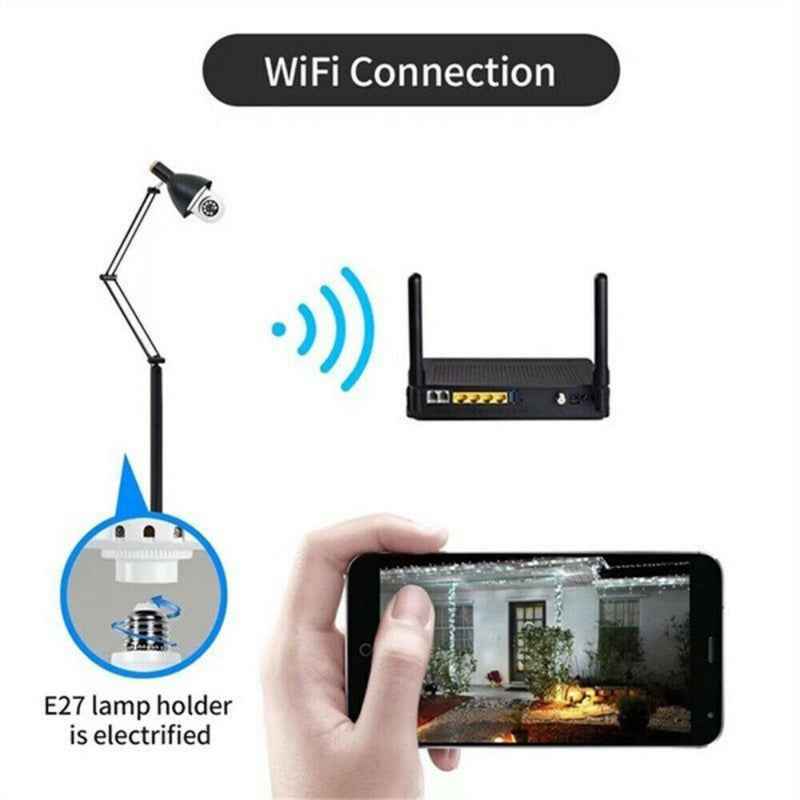 IR E27 Light Bulb Camera - 1080P HD WiFi Surveillance