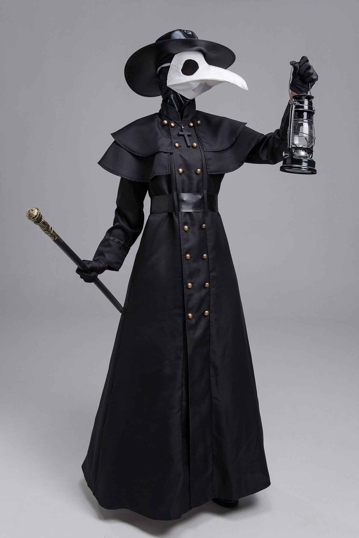 Plague Doctor Costume Set – Beak Mask, Hat & Gloves