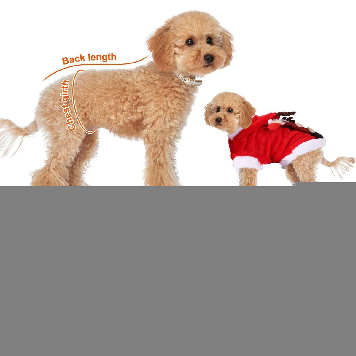 Pet Santa Reindeer Costume with Antlers – Dogs & Cats
