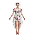Halloween Ghost Bride White Wedding Dress