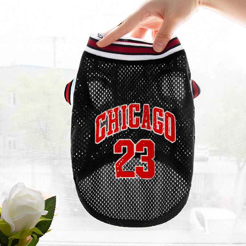 Dog Basketball Jersey - Summerwear for Active Pets
