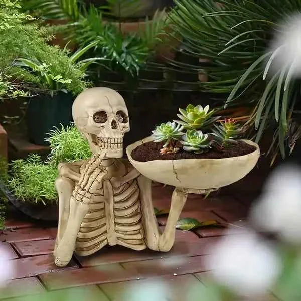 Skull Serving Tray & Bowl Set – Gothic Décor