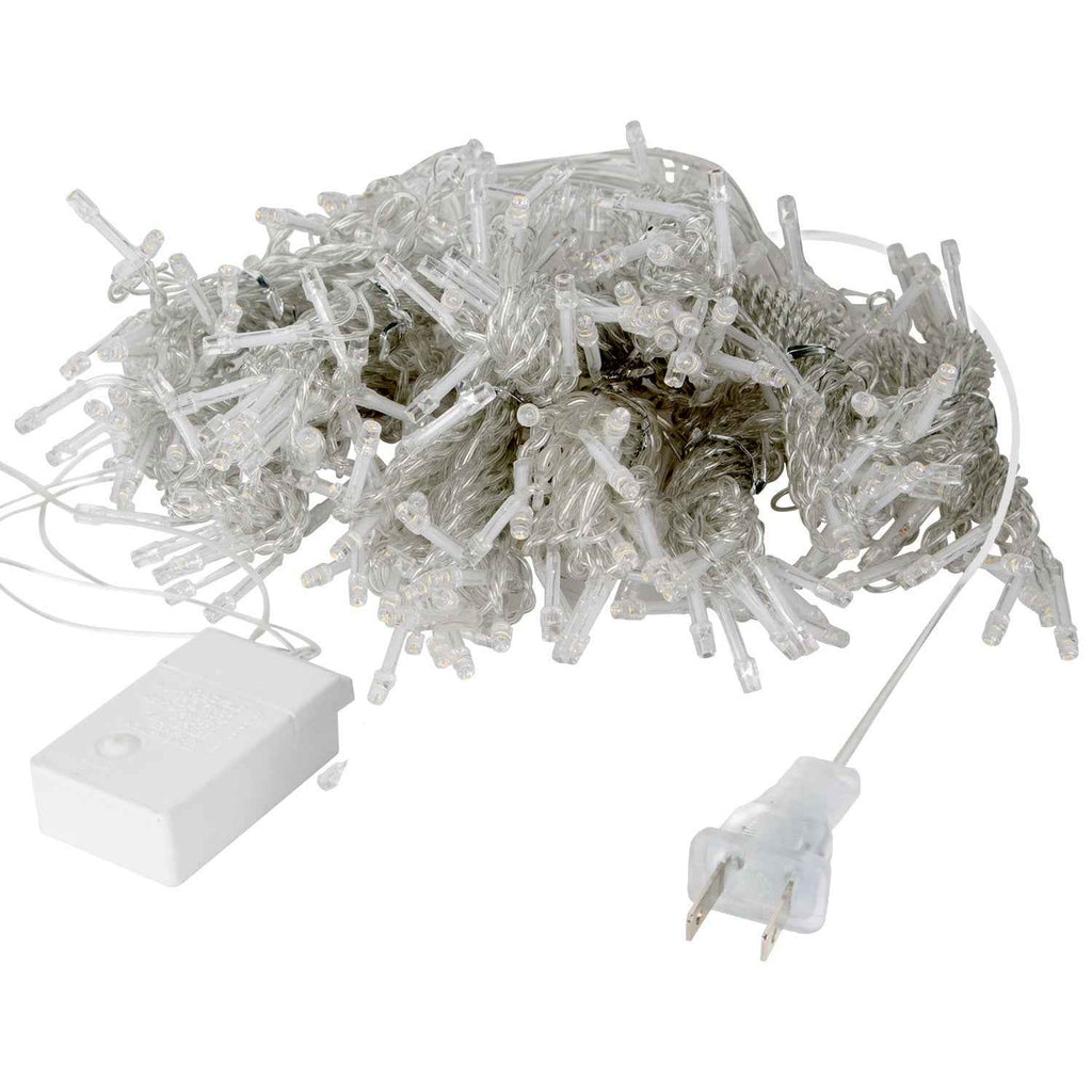 300 LED String Curtain Light – 3m, 8 Modes, Remote, IP44