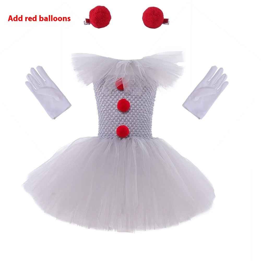 Girls' Mesh Princess Costume Set – Skirt, Lace Collar & Hairpin