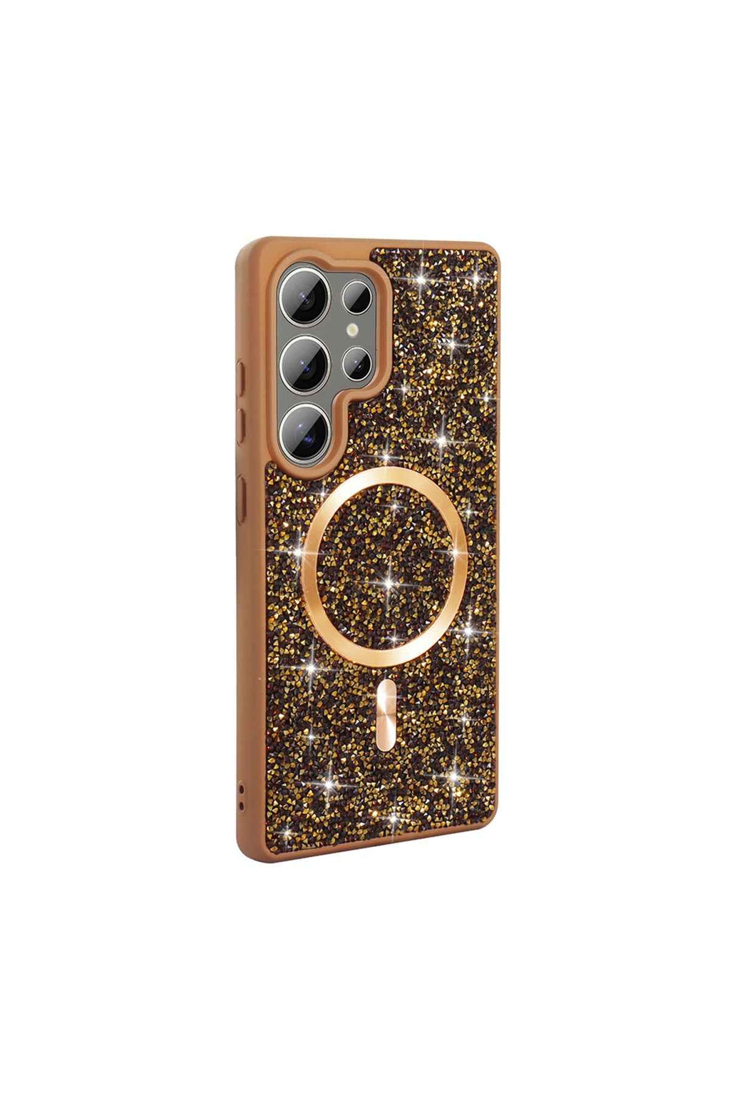 Samsung Galaxy S25 Ultra Case Glitter Magnifying Glass Rhinestones - GoSavvyNow