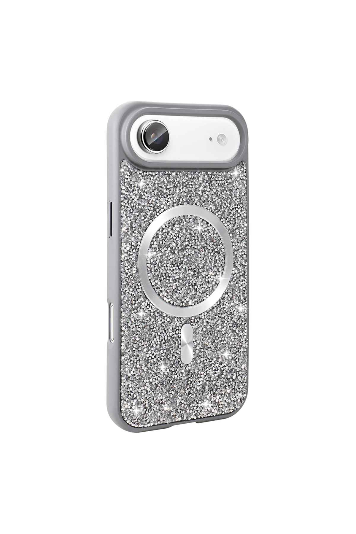 iPhone 17 Air Case with Rhinestone Mosaic Magnetic Charging Cover - GoSavvyNow