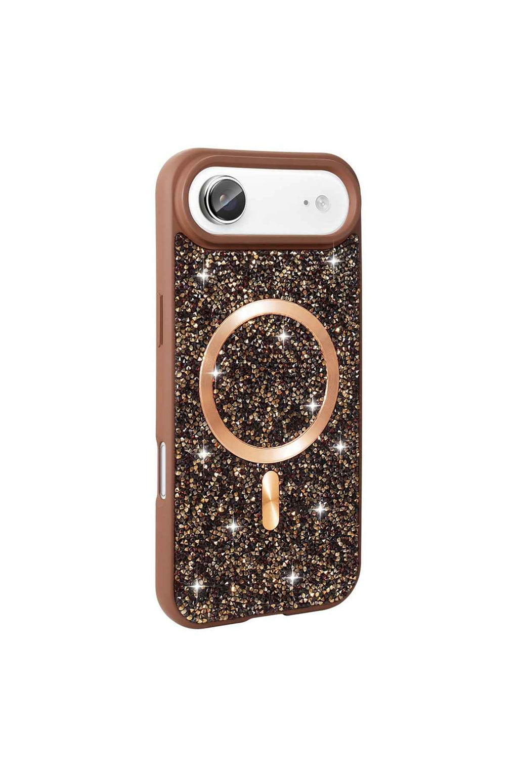 iPhone 17 Air Case with Rhinestone Mosaic Magnetic Charging Cover - GoSavvyNow