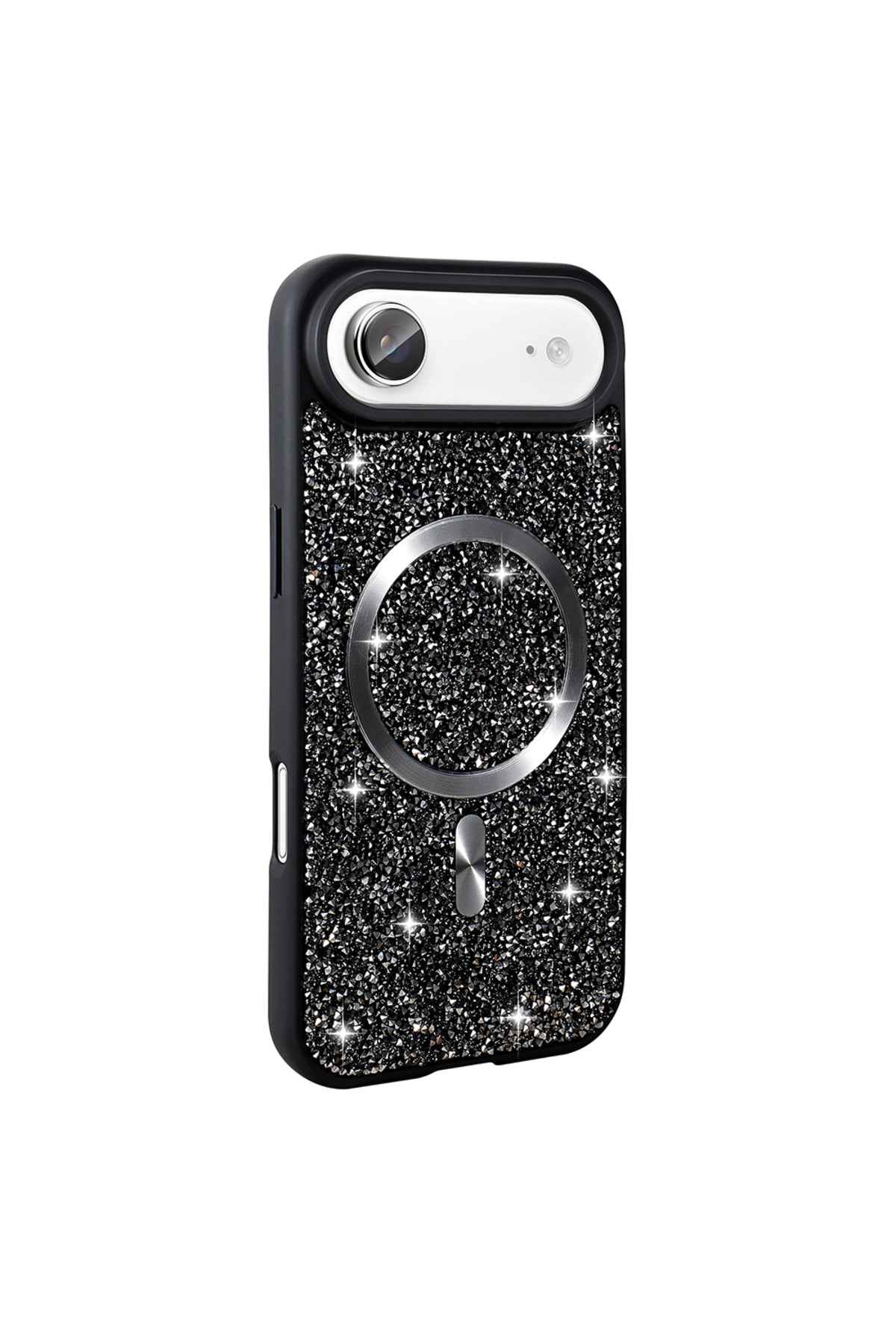 iPhone 17 Air Case with Rhinestone Mosaic Magnetic Charging Cover - GoSavvyNow