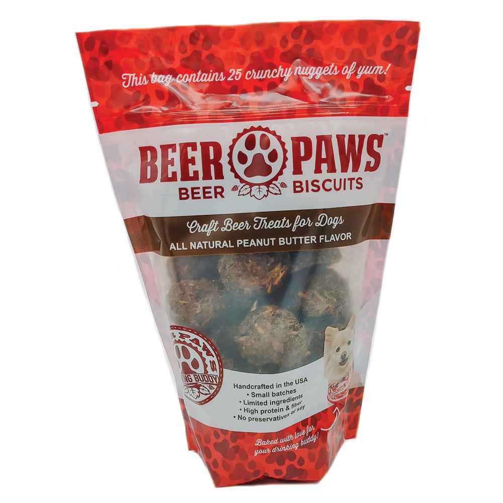 Original Beer Paws Peanut Butter Flavor Beer Biscuits Craft Beer - GoSavvyNow
