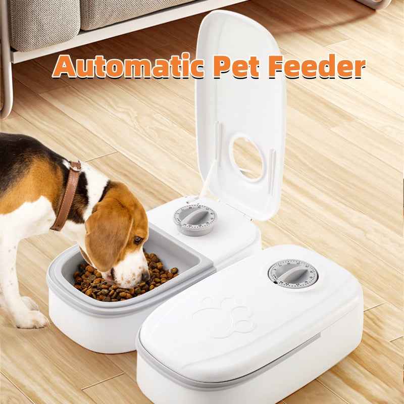 Automatic Pet Feeder & Water Dispenser – Gravity, Stainless