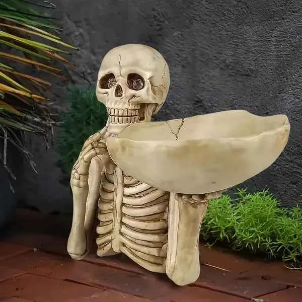 Skull Serving Tray & Bowl Set – Gothic Décor