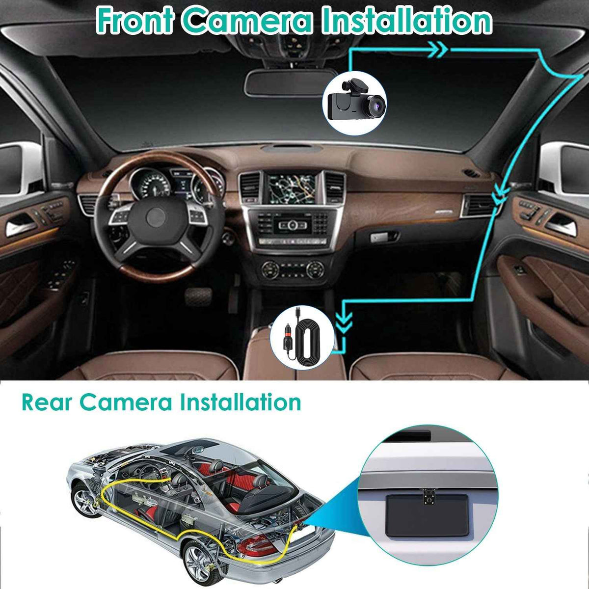 Dash Cam for Front and Back