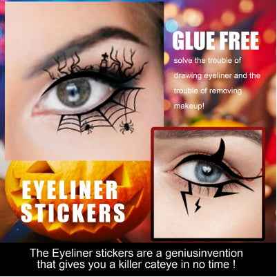 Halloween Eyeliner Patches – Bat & Spider Stickers