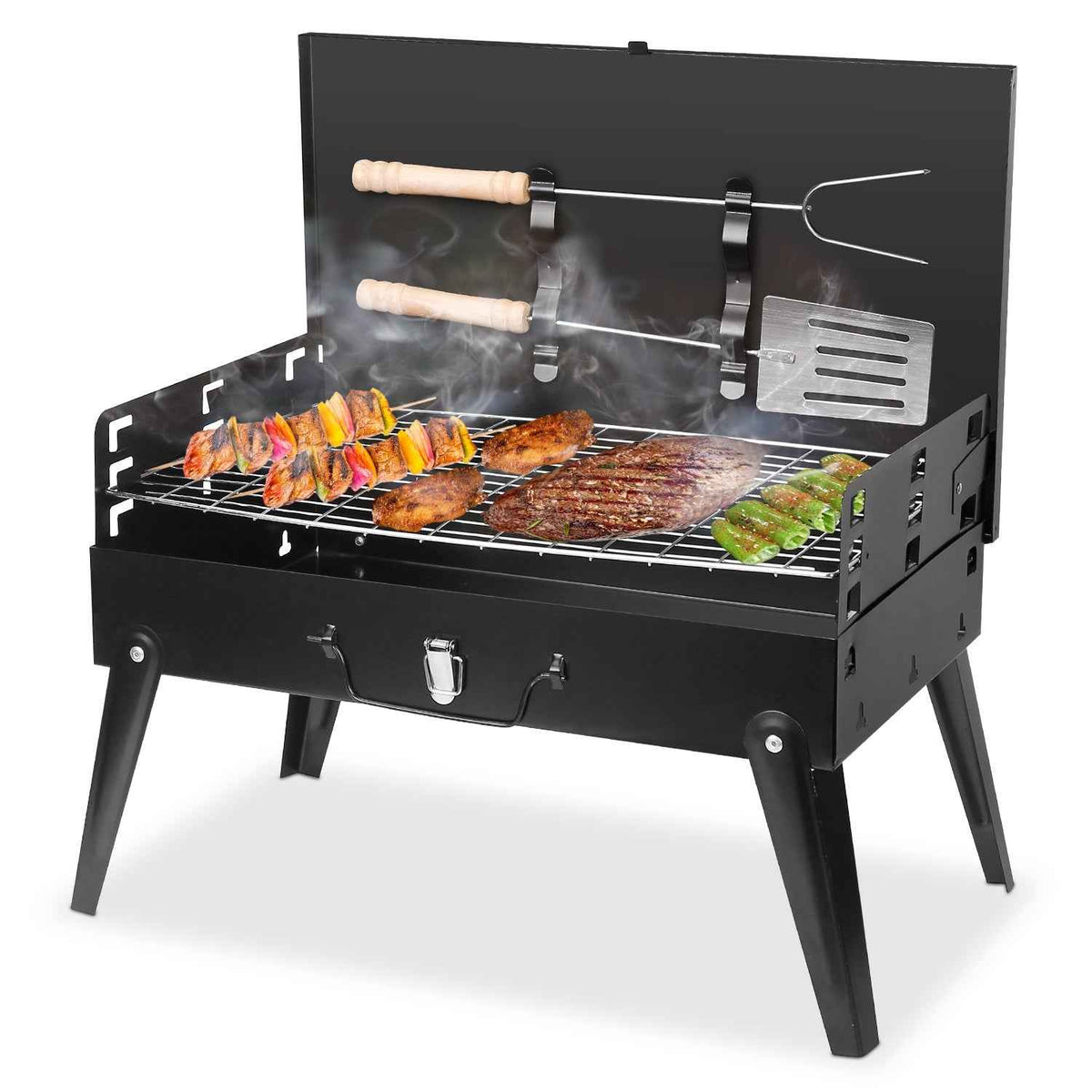Foldable Portable Charcoal Grill – Suitcase BBQ for Camping