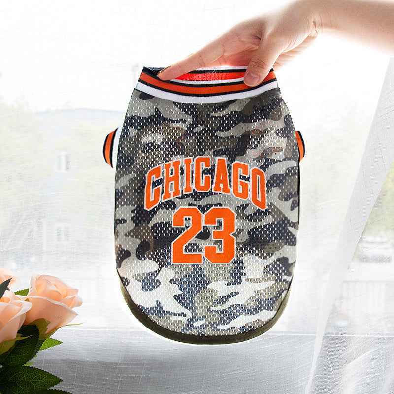 Dog Basketball Jersey - Summerwear for Active Pets