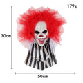 Horror Clown Wreath – Door & Wall Halloween Decor - Red Clown Garland - GoSavvyNow