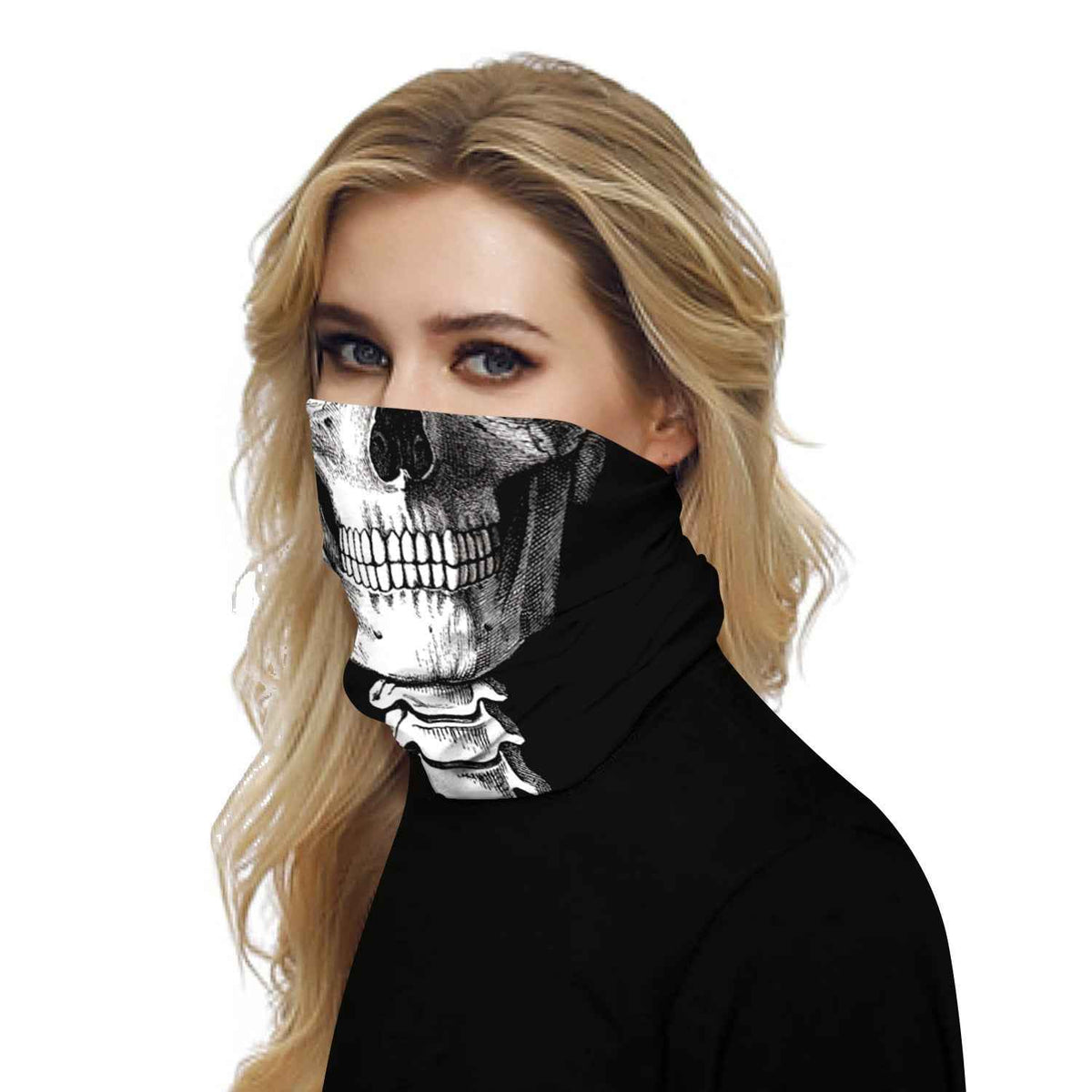 Skull-Print Outdoor Face Mask – Wind & Bug Proof