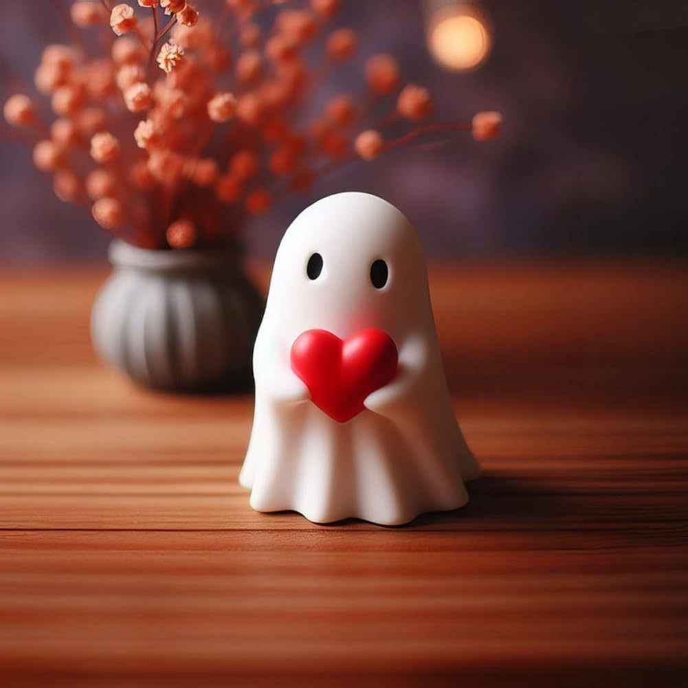 Cute Ghost Figurines – Halloween Shelf & Centerpiece Décor