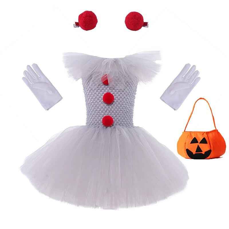 Girls' Mesh Princess Costume Set – Skirt, Lace Collar & Hairpin