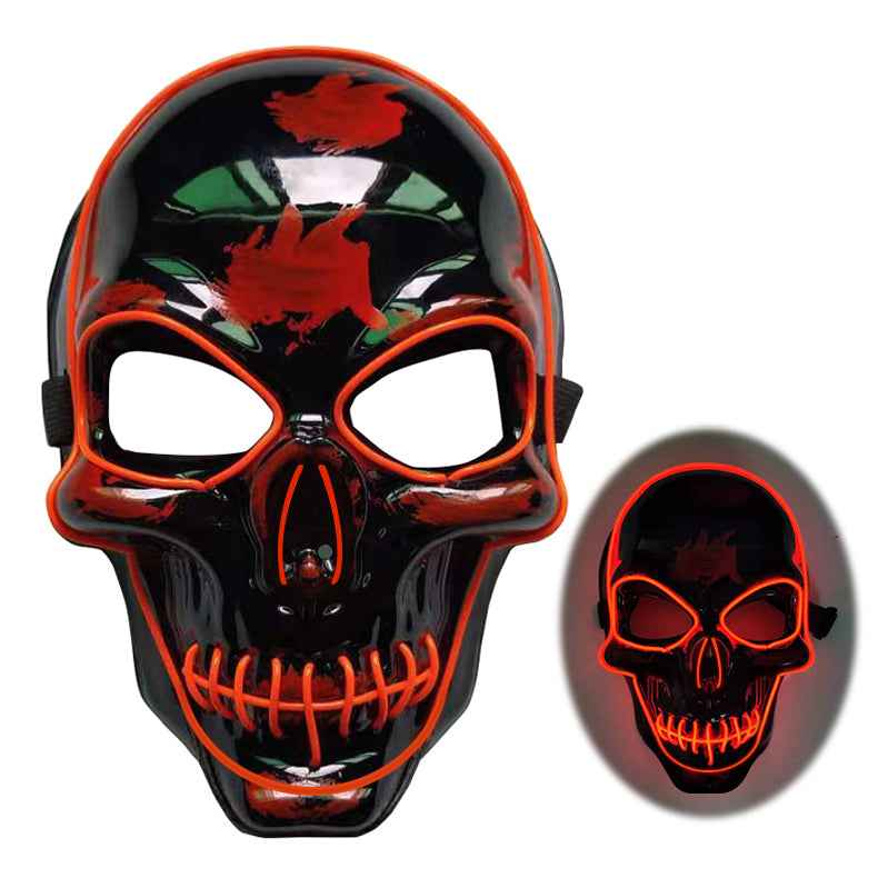 LED Skeleton Mask – 4 Glow Modes - B red - GoSavvyNow